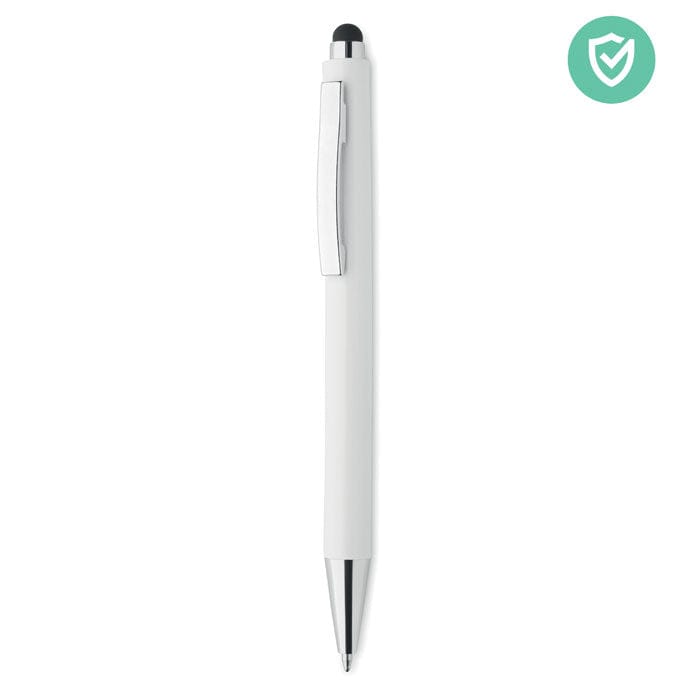Penna antibatterica bianco - personalizzabile con logo