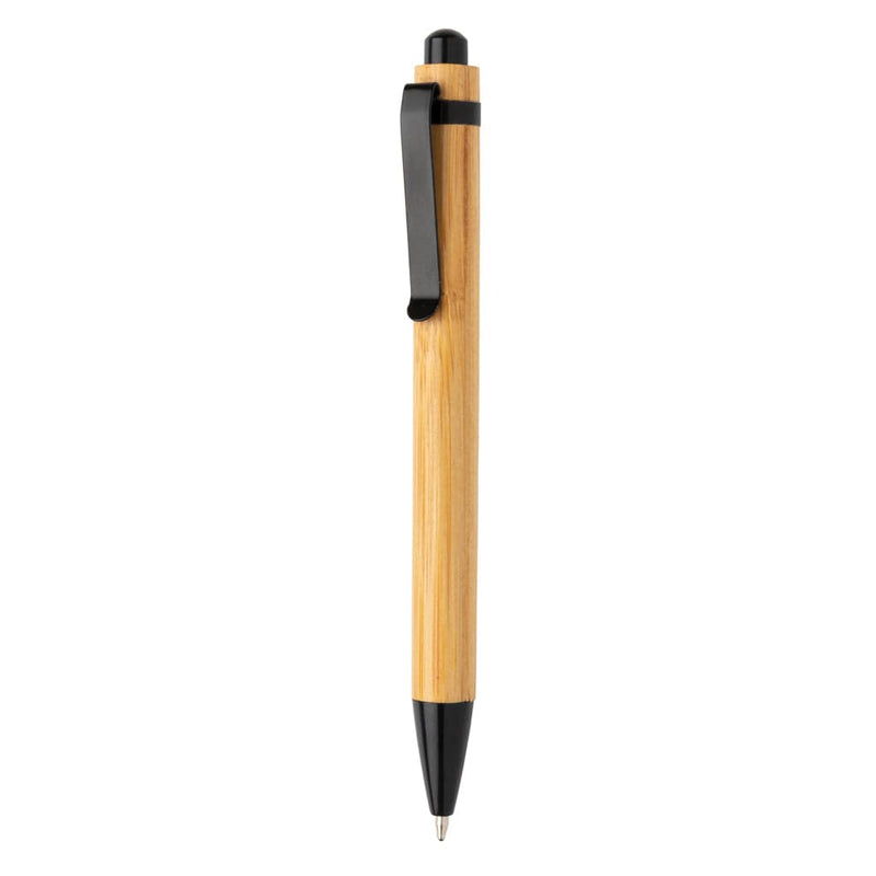 Penna Bamboo nero - personalizzabile con logo