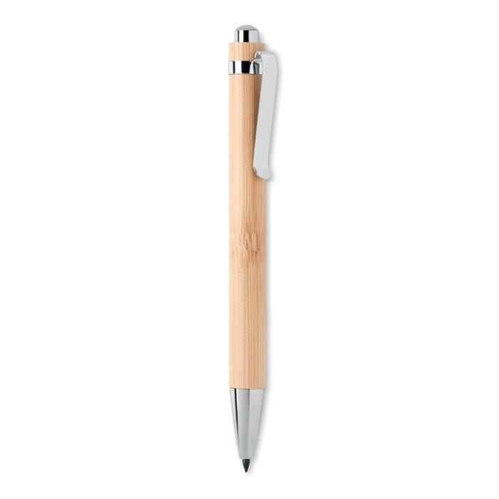 Penna eterna con pulsante beige - personalizzabile con logo