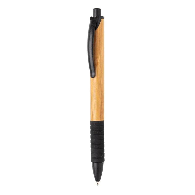 Penna in bambù e fibra di grano nero - personalizzabile con logo