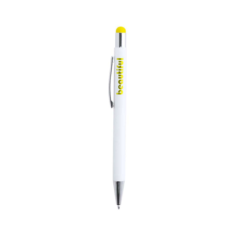 Penna Puntatore Touch Woner giallo - personalizzabile con logo
