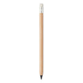 Penna senza inchiostro con gomma beige - personalizzabile con logo