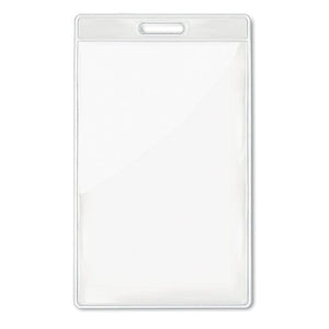 Porta badge trasparente 7,5x12 trasparente - personalizzabile con logo