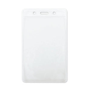 Porta badge verticale 75x125mm grigio scuro - personalizzabile con logo