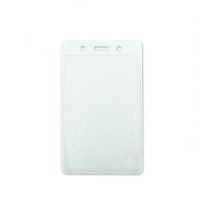 Porta badge verticale 75x125mm grigio scuro - personalizzabile con logo