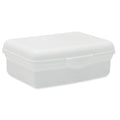 Porta pranzo in PP riciclato bianco - personalizzabile con logo