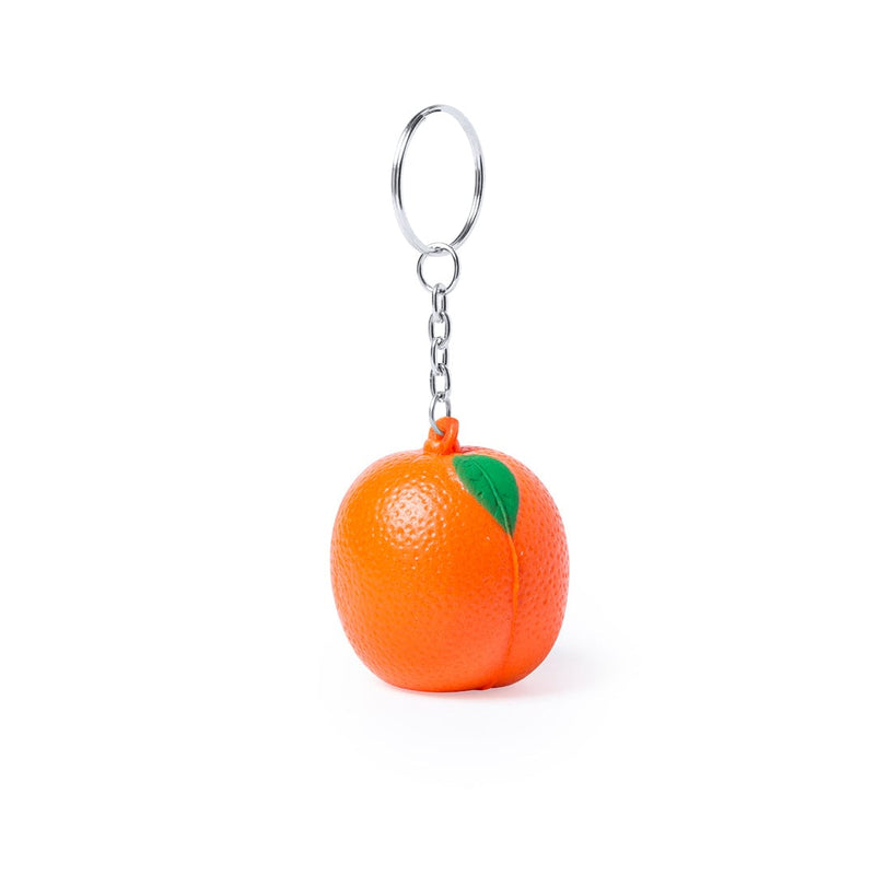 Portachiavi Antistress Fruty arancione - personalizzabile con logo