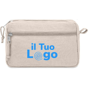 Portacosmetici in 100% canapa - personalizzabile con logo
