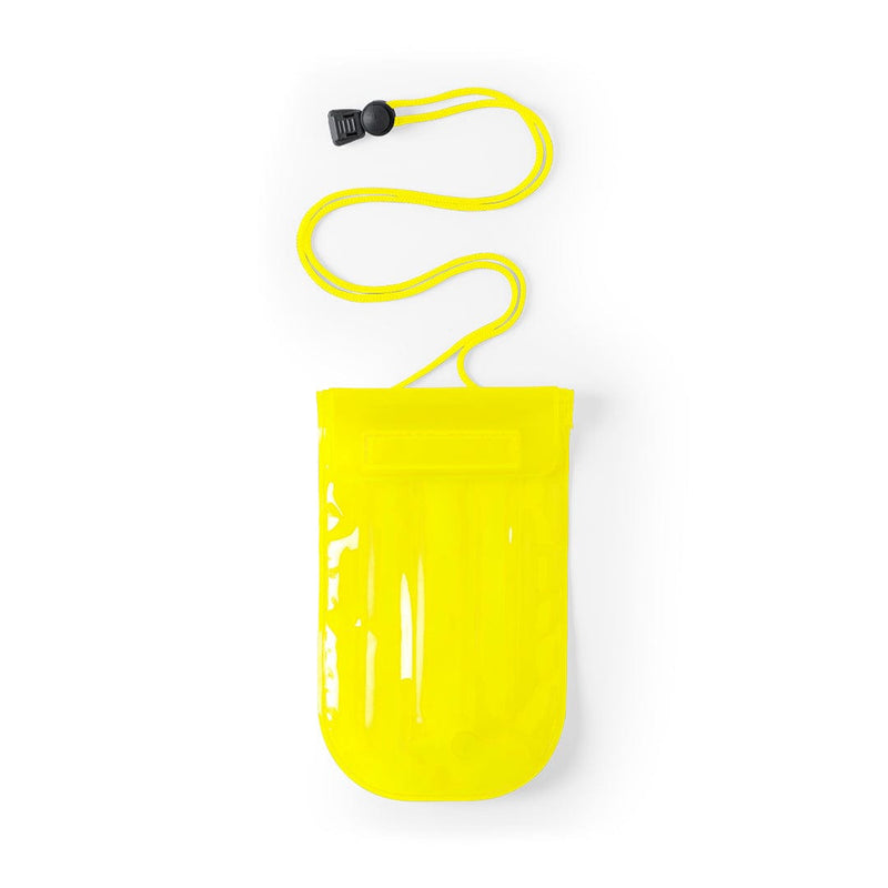 Portaoggetti galleggiante e impermeabile giallo - personalizzabile con logo