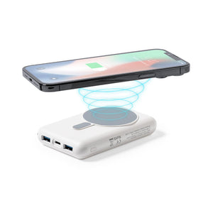 Power Bank Maddy bianco - personalizzabile con logo