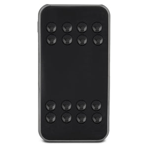 Powerbank wireless con indicatore da 8.000mAh Nero - personalizzabile con logo