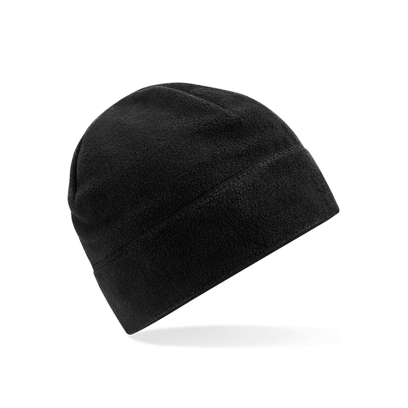 Recycled Fleece Pull-On Beanie nero - personalizzabile con logo