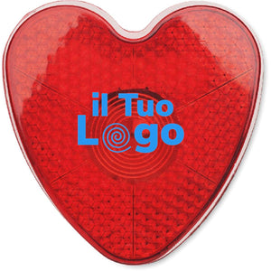 Riflettore a forma di cuore Rosso - personalizzabile con logo