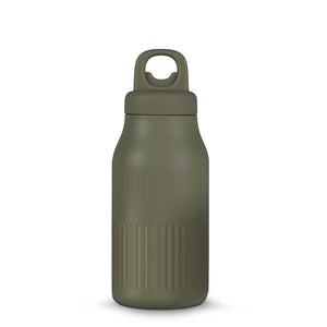 Sagaform Truls bottiglia in acciaio con pratico tappo a scatto (riciclato) 500 ml verde - personalizzabile con logo