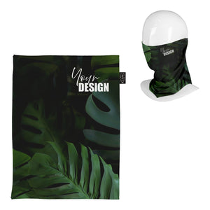 Sciarpa multifunzionale R-PET full color Bianco - personalizzabile con logo