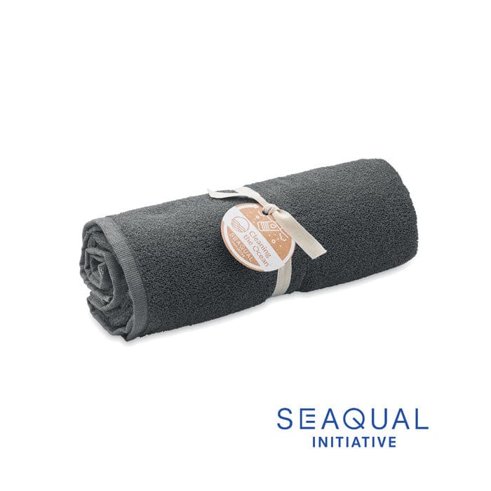 SEAQUAL® asciugamano 70x140cm Grigio - personalizzabile con logo