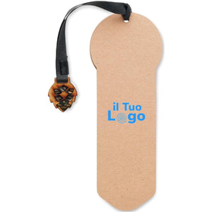 Segnalibro albero di pino beige - personalizzabile con logo