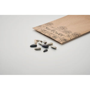 Semi di girasole in busta kraft beige - personalizzabile con logo