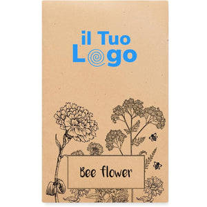 Semi misti di fiori per le api beige - personalizzabile con logo