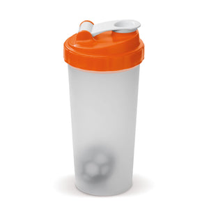 Shaker 600ml Trasparente arancione - personalizzabile con logo