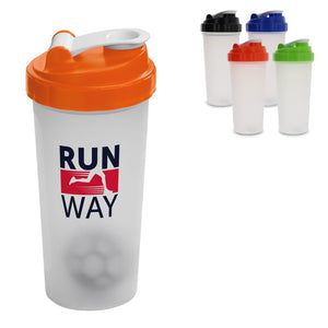 Shaker 600ml Trasparente arancione - personalizzabile con logo