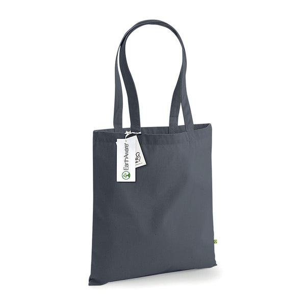 Shopper Deluxe in Cotone Organico consistente grigio scuro / UNICA - personalizzabile con logo