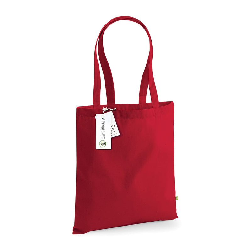Shopper Deluxe in Cotone Organico consistente rosso / UNICA - personalizzabile con logo