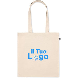 Shopper in cotone biologico Natural beige - personalizzabile con logo