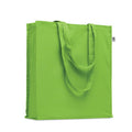 Shopper in cotone biologico verde calce - personalizzabile con logo
