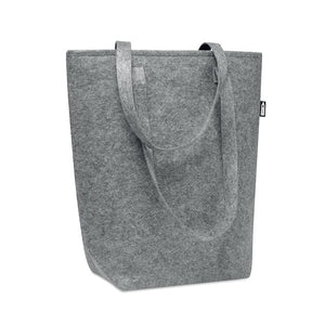 Shopper in feltro RPET 40x42 cm grigio - personalizzabile con logo