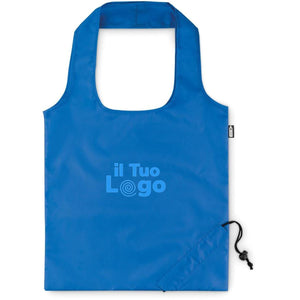 Shopper pieghevole in RPET - personalizzabile con logo - royal