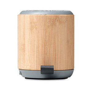 Speaker in bamboo senza fili 5. beige - personalizzabile con logo