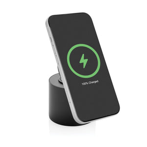 Speaker Magpulse 3W con supporto magnetico in rPlastica RCS nero - personalizzabile con logo