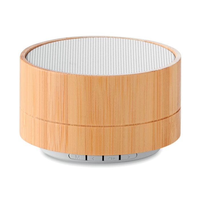 Speaker wireless in bamboo bianco - personalizzabile con logo