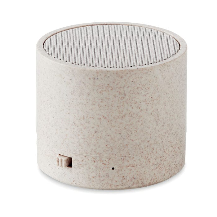 Speaker wireless in paglia beige - personalizzabile con logo