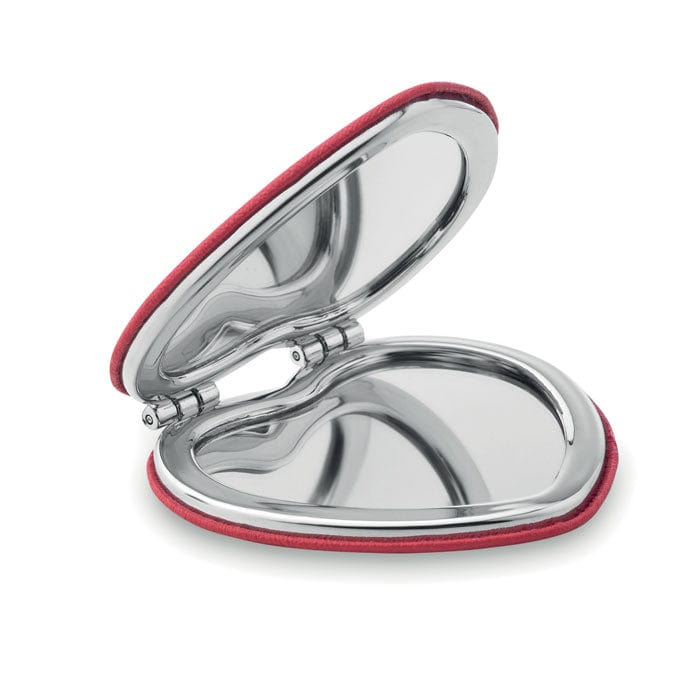 Specchietto a forma di cuore rosso - personalizzabile con logo