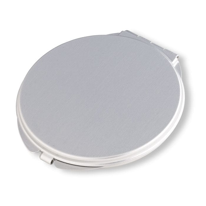 Specchietto in alluminio color argento - personalizzabile con logo