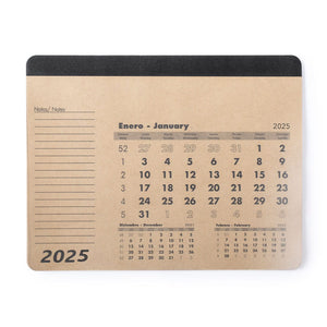 Tappetino Mouse Calendario Flen beige - personalizzabile con logo