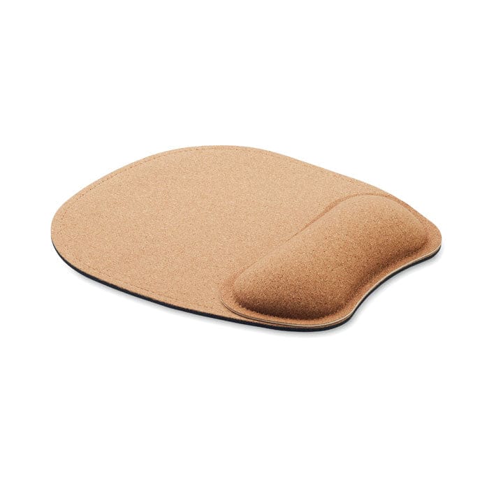 Tappetino mouse in sughero ergonomico beige - personalizzabile con logo