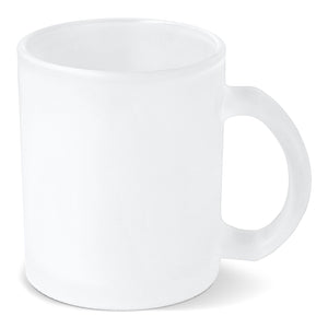 Tazza di vetro frosted subli Mallorca 335ml Trasparente - personalizzabile con logo