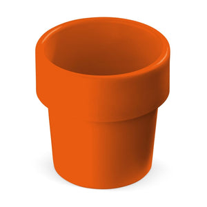 Tazza Hot-but-cool con semi di piante di pomodorini Arancione - personalizzabile con logo