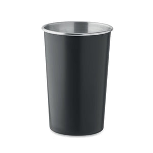 Tazza in acciaio inox riciclato Nero - personalizzabile con logo