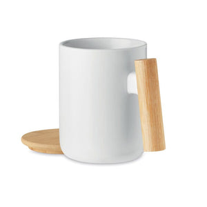 Tazza in porcellana 380 ml bianco - personalizzabile con logo