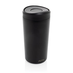 Tazza termica Avira Alix in rAcciaio RCS 400ML nero - personalizzabile con logo