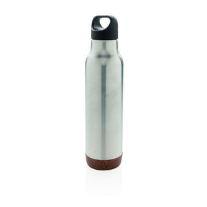 Termos antigoccia in sughero color argento - personalizzabile con logo