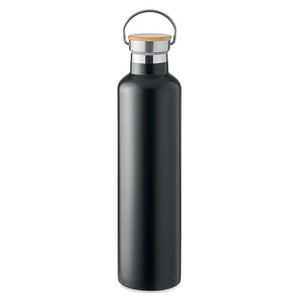 Thermos doppio strato 1L Nero - personalizzabile con logo