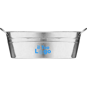 Vaschetta con 3 semi di erbe color argento - personalizzabile con logo