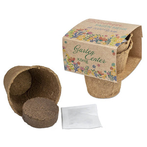 Vasetto biodegradabile con i semi - personalizzabile con logo