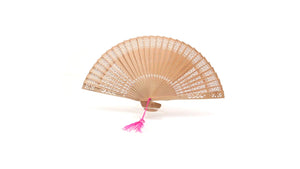 Ventaglio Madera beige - personalizzabile con logo