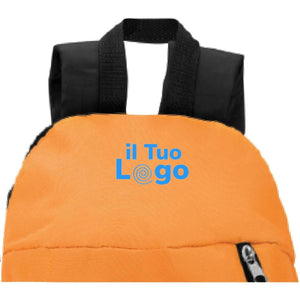 Zaino con tasca frontale - personalizzabile con logo